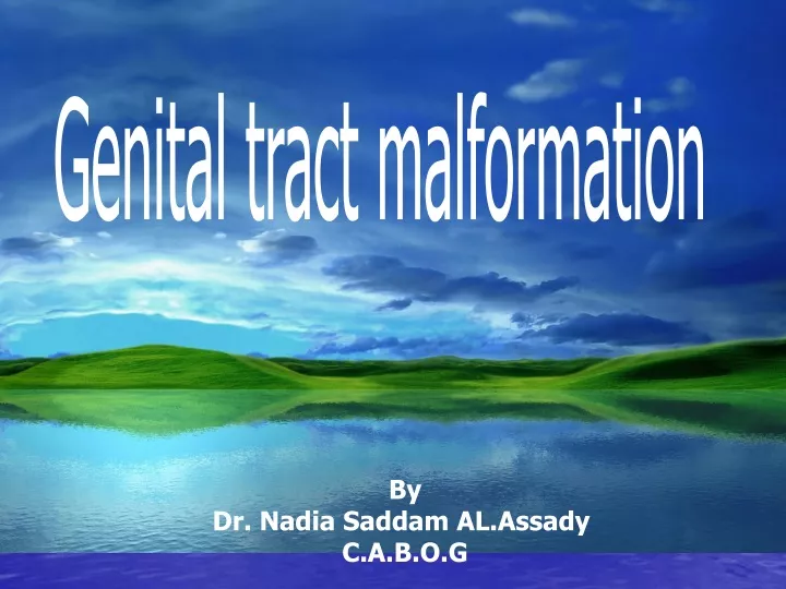 genital tract malformation