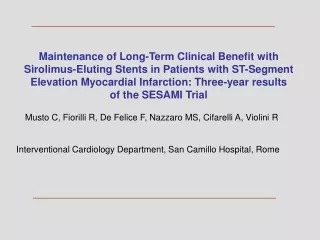 Maintenance of Long-Term Clinical Benefit with