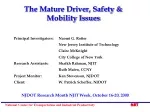 The Mature Driver, Safety &amp; Mobility Issues - slide 1