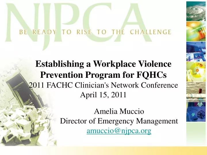establishing a workplace violence prevention
