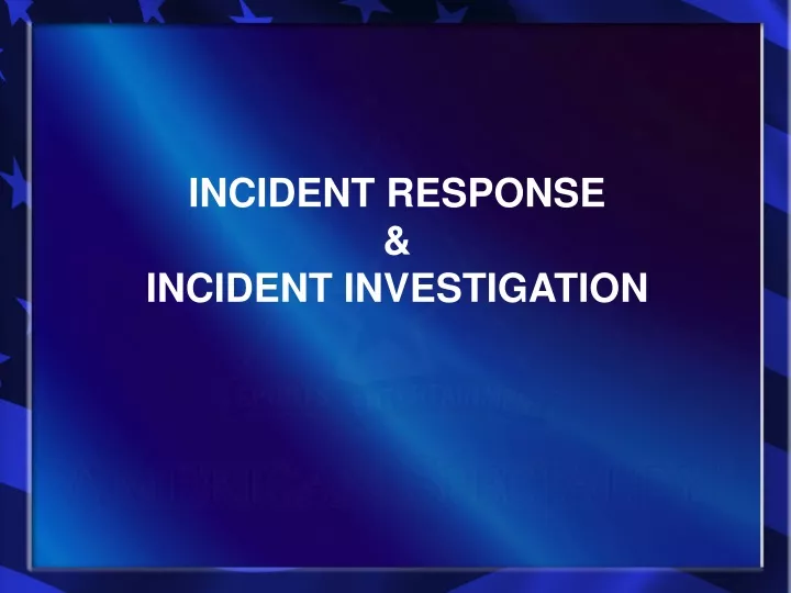 incident response incident investigation