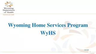 Wyoming Home Services Program WyHS