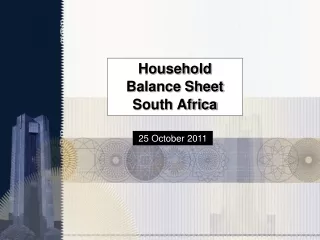 Household Balance Sheet  South Africa