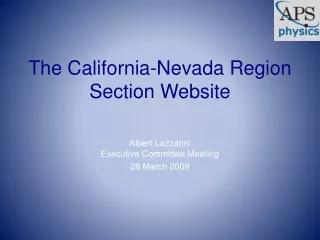 The California-Nevada Region Section Website