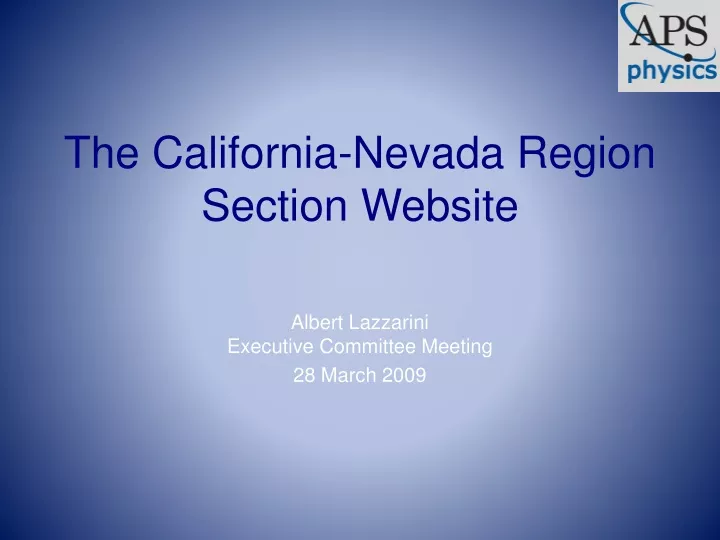 the california nevada region section website