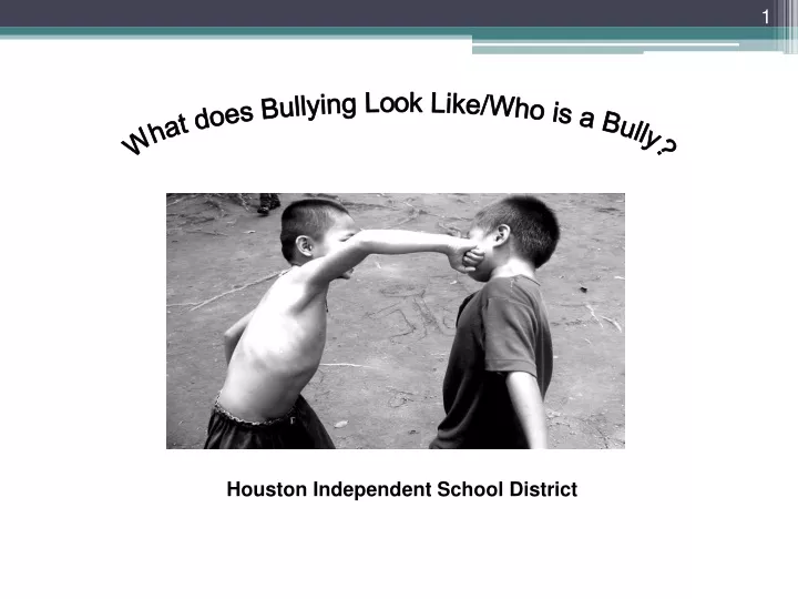 what does bullying look like who is a bully
