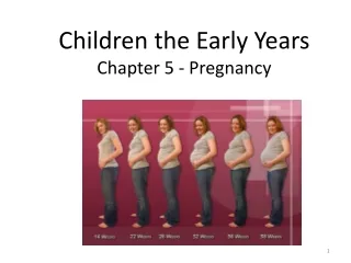 Children the Early Years Chapter 5 - Pregnancy