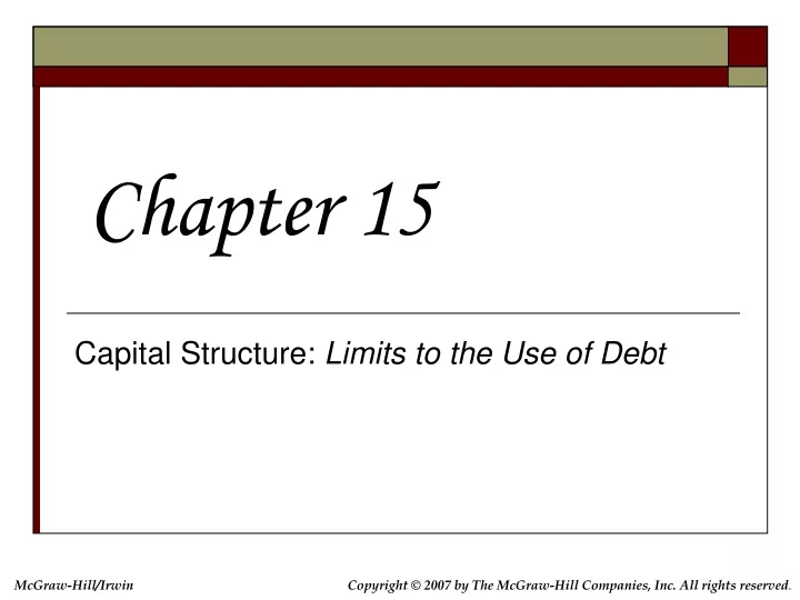 capital structure limits to the use of debt