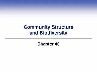 Community Structure and Biodiversity