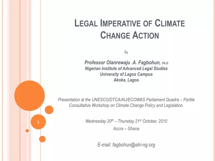 legal imperative of climate change action