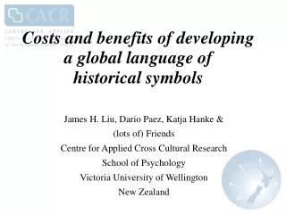 Costs and benefits of developing a global language of historical symbols