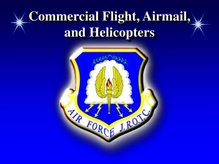 commercial flight airmail and helicopters