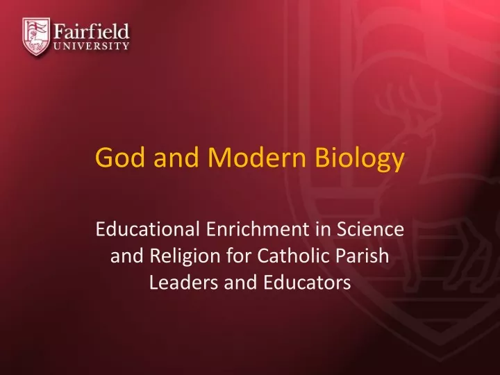 god and modern biology