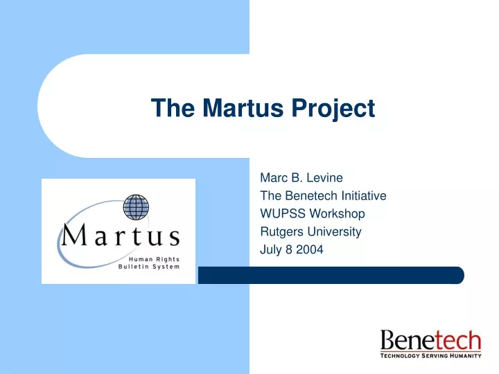 the martus project