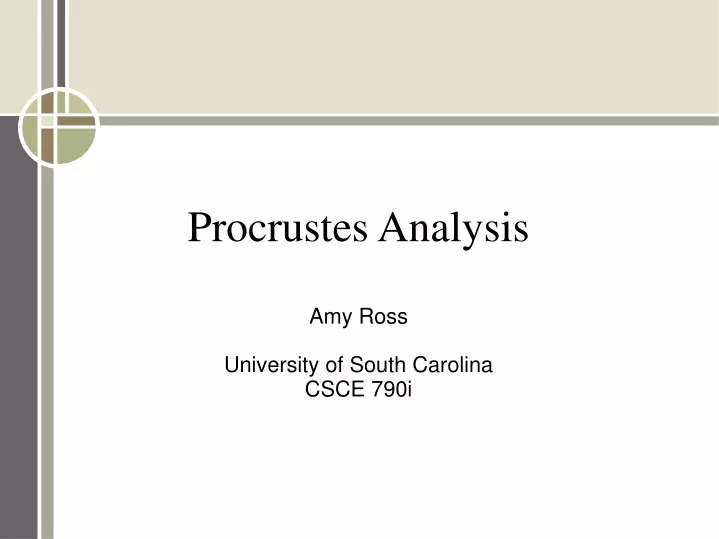 procrustes analysis