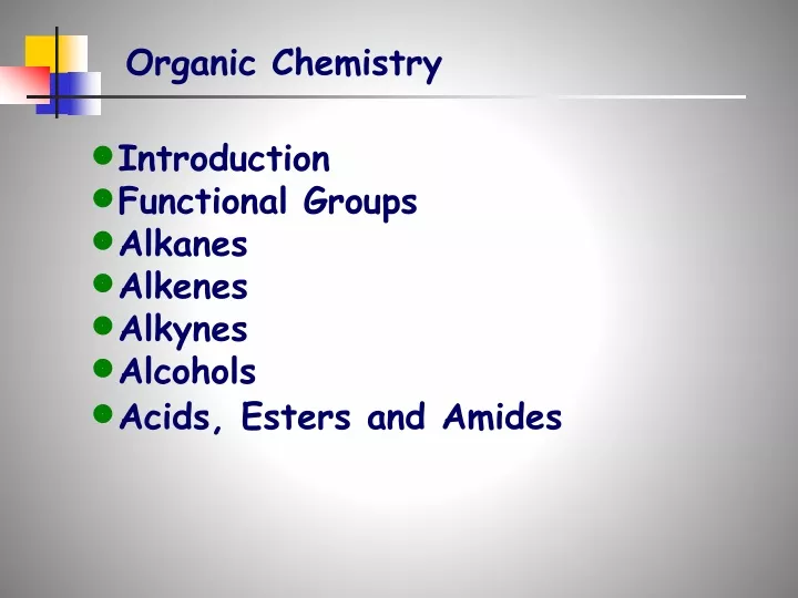 organic chemistry