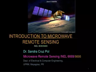 Introduction to Microwave Remote Sensing INEL 8695/6669