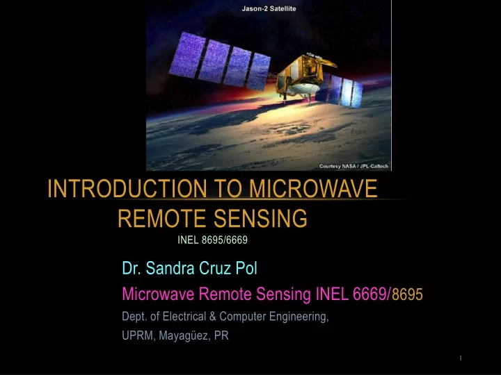 introduction to microwave remote sensing inel 8695 6669