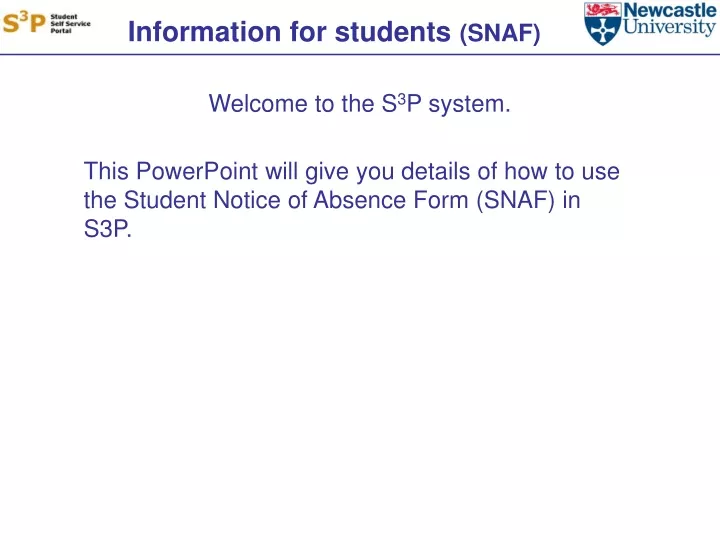 information for students snaf