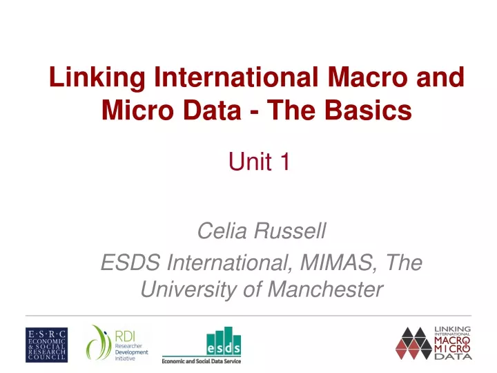 linking international macro and micro data