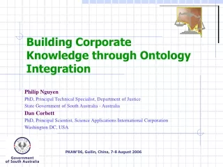 Building Corporate Knowledge through Ontology Integration