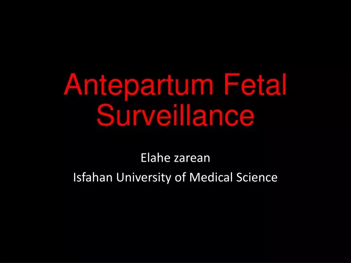 antepartum fetal surveillance