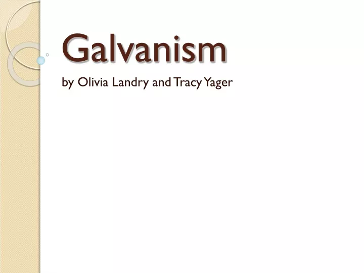 galvanism