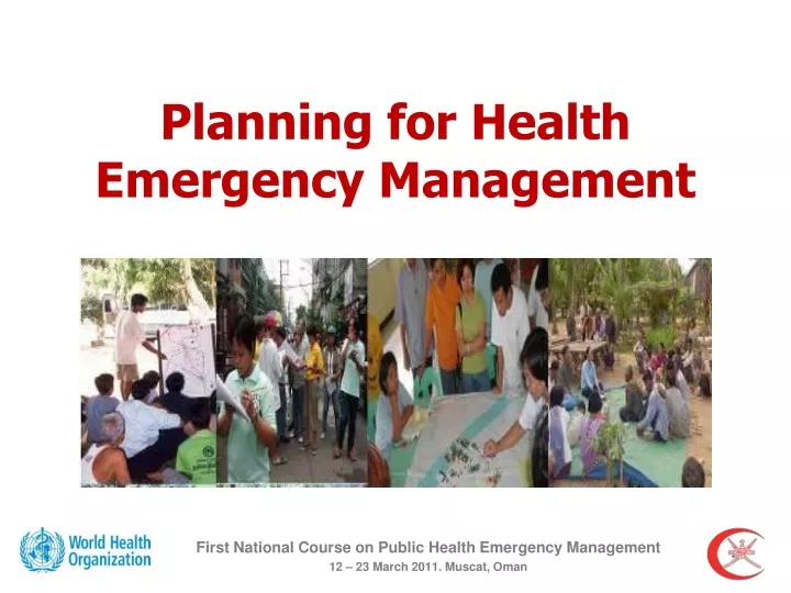 planning for health emergency management