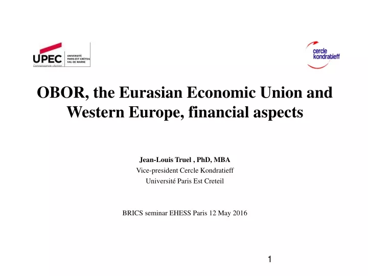 obor the eurasian economic union and western