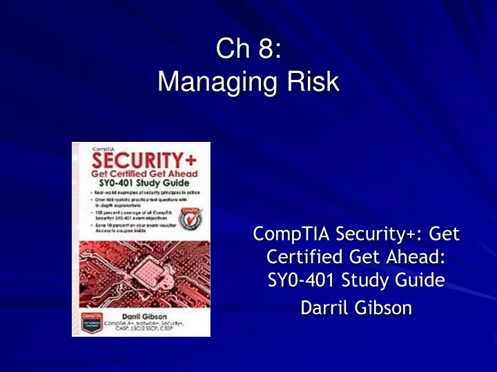 ch 8 managing risk