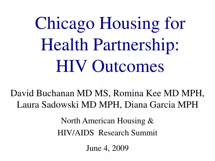chicago housing for health partnership hiv outcomes