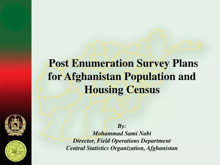 post enumeration survey plans for afghanistan