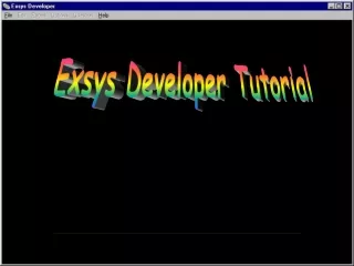 Exsys Developer Tutorial