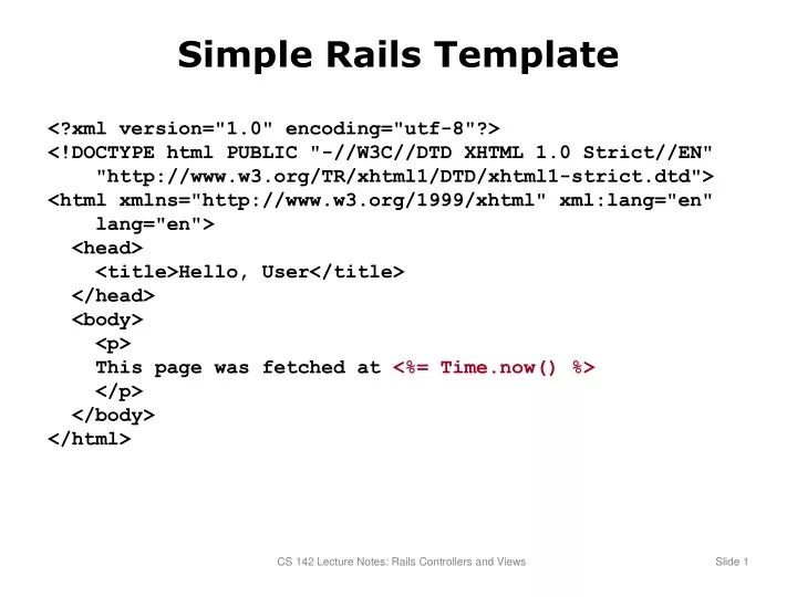 simple rails template