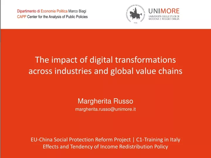 the impact of digital transformations across industries and global value chains