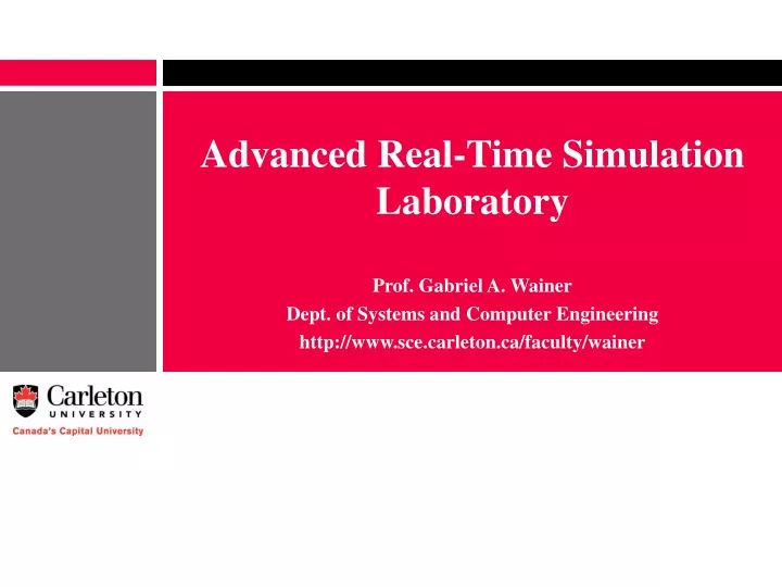 advanced real time simulation laboratory
