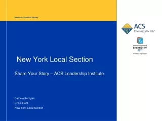 New York Local Section Share Your Story – ACS Leadership Institute