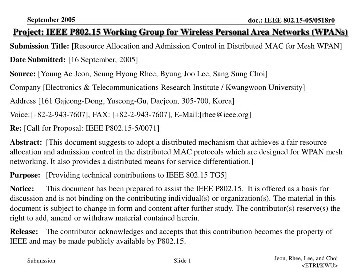 project ieee p802 15 working group for wireless