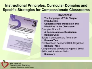 Instructional Principles, Curricular Domains and Specific Strategies for Compassionate Classrooms