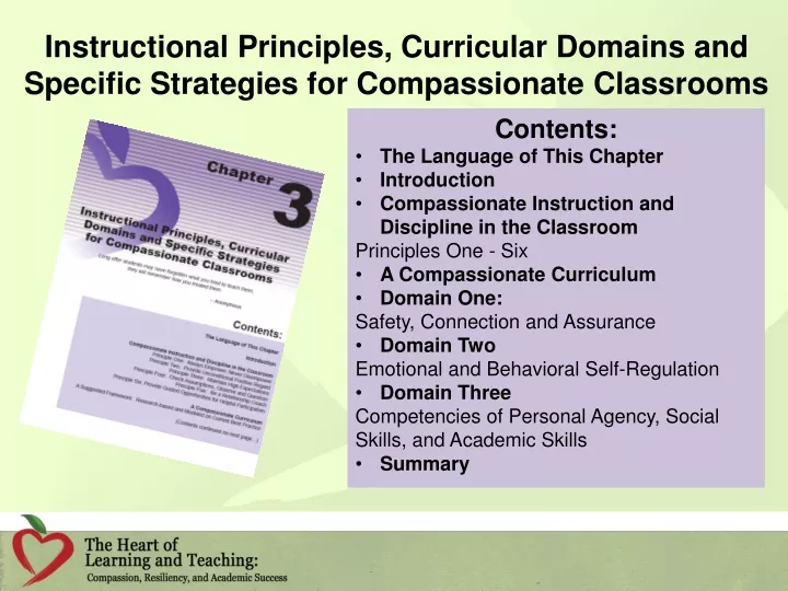 instructional principles curricular domains