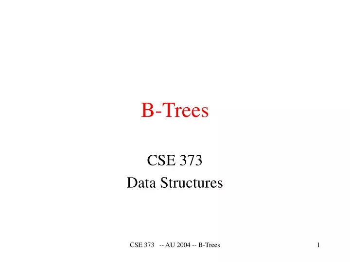 b trees