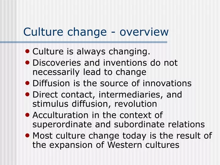 culture change overview