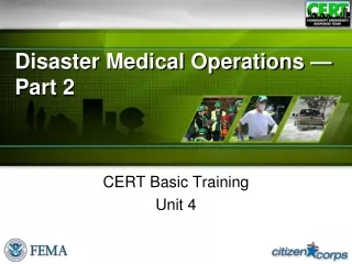 Disaster Medical Operations — Part 2