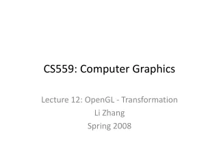 CS559: Computer Graphics