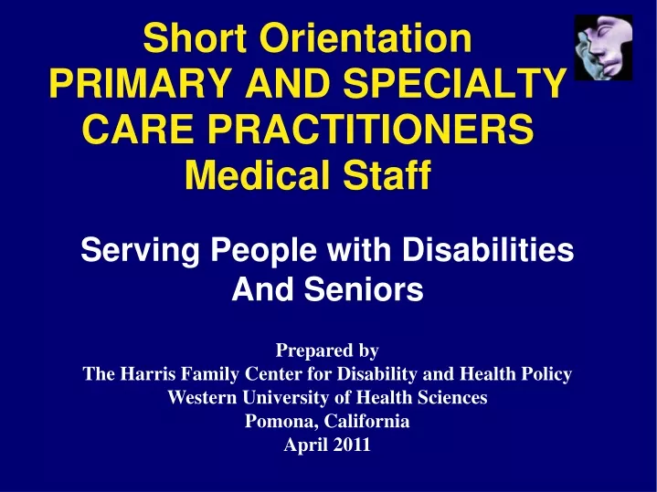 short orientation primary and specialty care practitioners medical staff