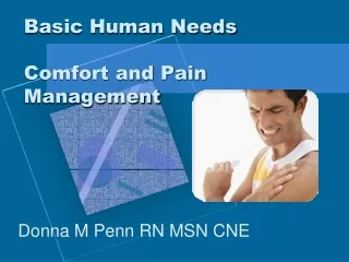 Basic Human Needs Comfort and Pain Management