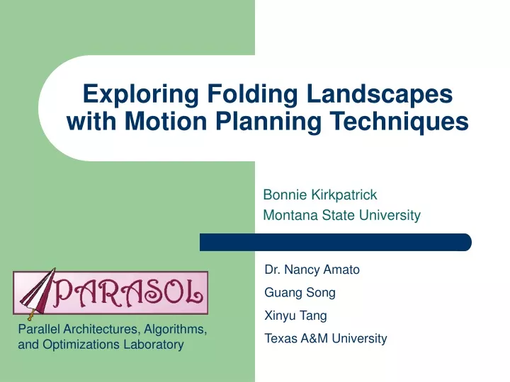 exploring folding landscapes with motion planning techniques