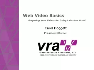 Web Video Basics
