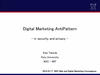 Digital Marketing AntiPattern - in security and privacy -