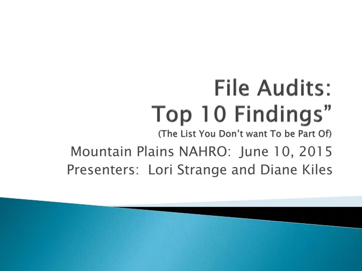 file audits top 10 findings the list you don t want to be part of